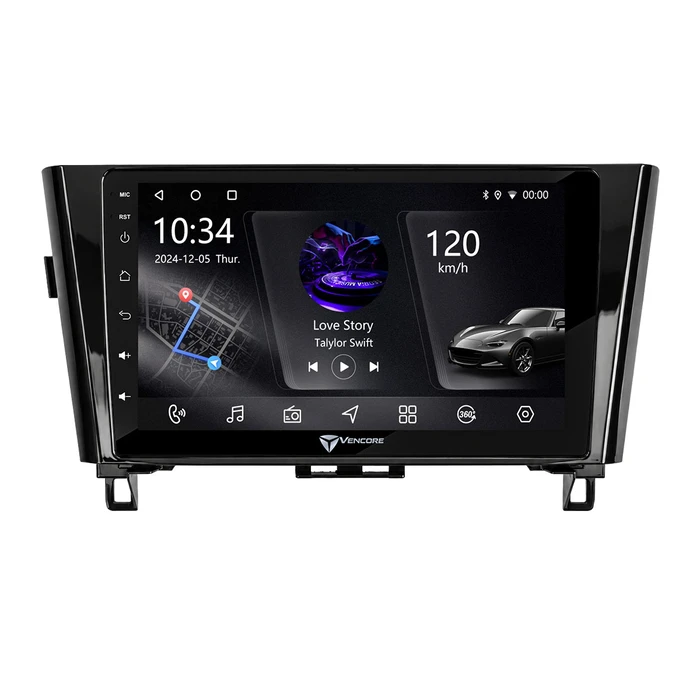 VenCore 3236-10006-0328B - Οθόνη Multimedia Android 15 10.1" PX5S Octa-Core 2GB/32GB IPS για Nissan Qashqai 2014-2021 - Μαύρη