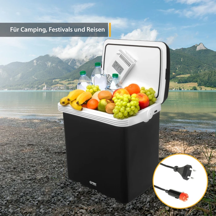 Φορητό Ηλεκτρικό Ψυγείο First Austria FA-5170-BA θερμαντήρας Mαύρο 230V/12V, 58W, μικτά 32L