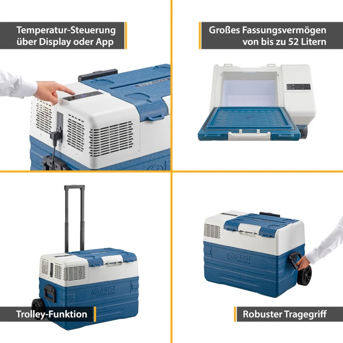 Φορητό Ηλεκτρικό Ψυγείο Θερμαντήρας Τροχήλατο Μπλε Φορητό First Austria FA-5171-1