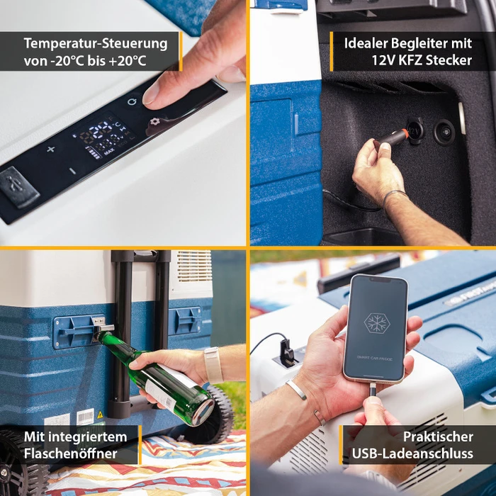 Φορητό Ηλεκτρικό Ψυγείο Θερμαντήρας Τροχήλατο Μπλε Φορητό First Austria FA-5171