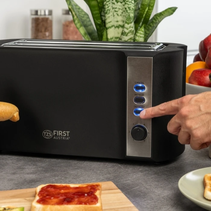 Φρυγανιέρα 4 Θέσεων Και 2 Υποδοχών 1500w First Austria FA-5366-1 Μαύρη