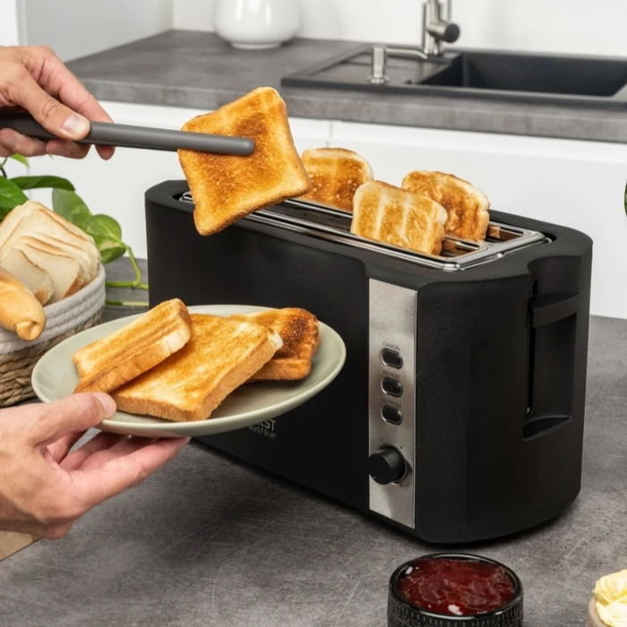 Φρυγανιέρα 4 Θέσεων Και 2 Υποδοχών 1500w First Austria FA-5366-1 Μαύρη