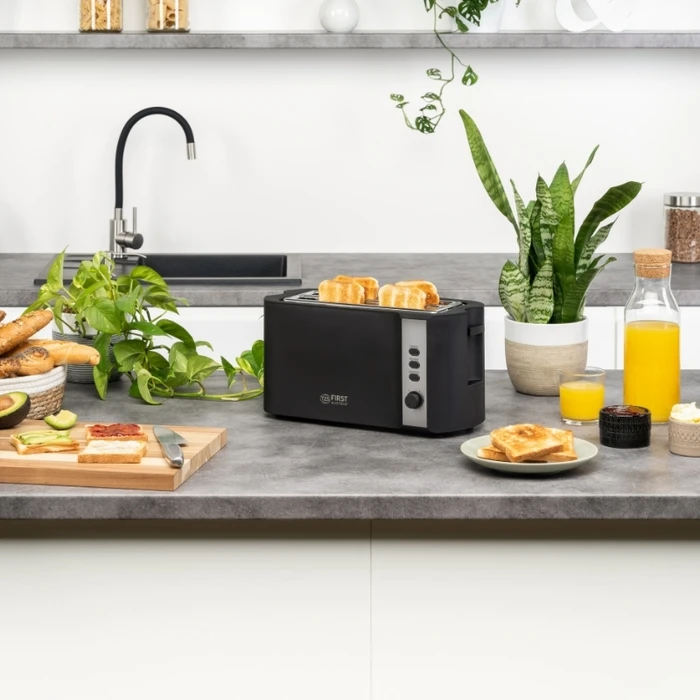 Φρυγανιέρα 4 Θέσεων Και 2 Υποδοχών 1500w First Austria FA-5366-1 Μαύρη