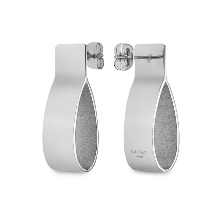 Γυναικεία Σκουλαρίκια Rosefield Fces-J223 (2cm) από Ατσάλι Grey