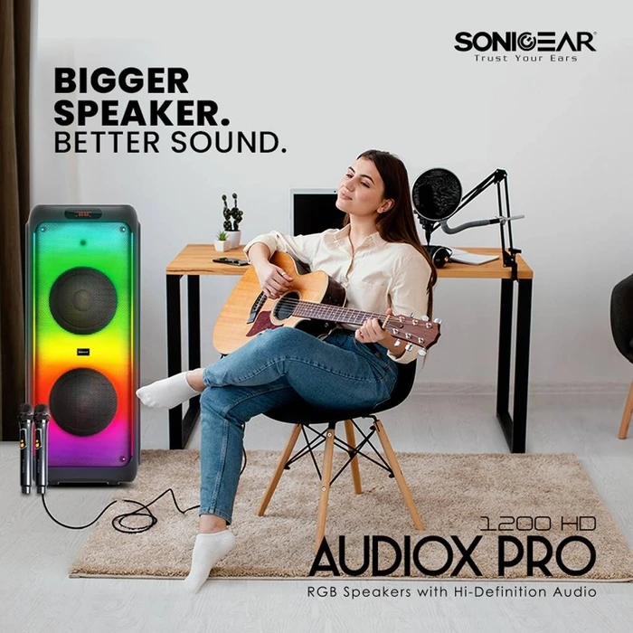 Karaoke Sonic Gear RGB with HD AUDIO 'AUDIOX PRO 1200' RMS 220W