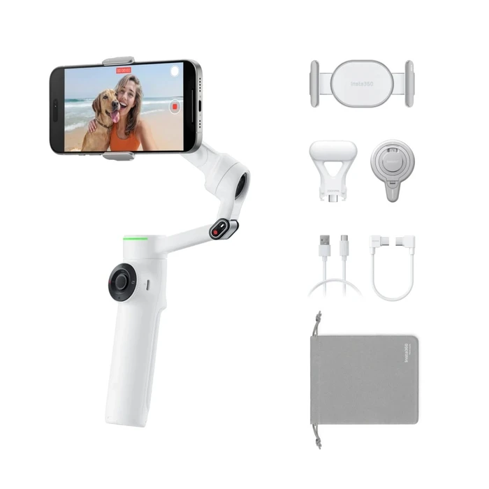 Gimbal Κινητού Insta360 Flow 2 Pro Creator Bundle (White) A.I. Powered