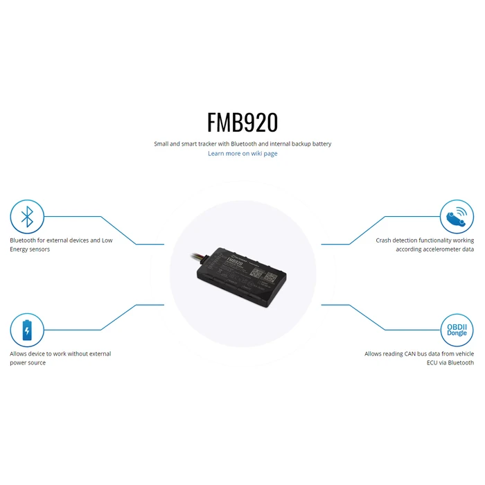 GPS Tracker Αυτοκινήτου Teltonika Fmb920Ae5M01, Gsm/Gprs/Gnss, Bluetooth