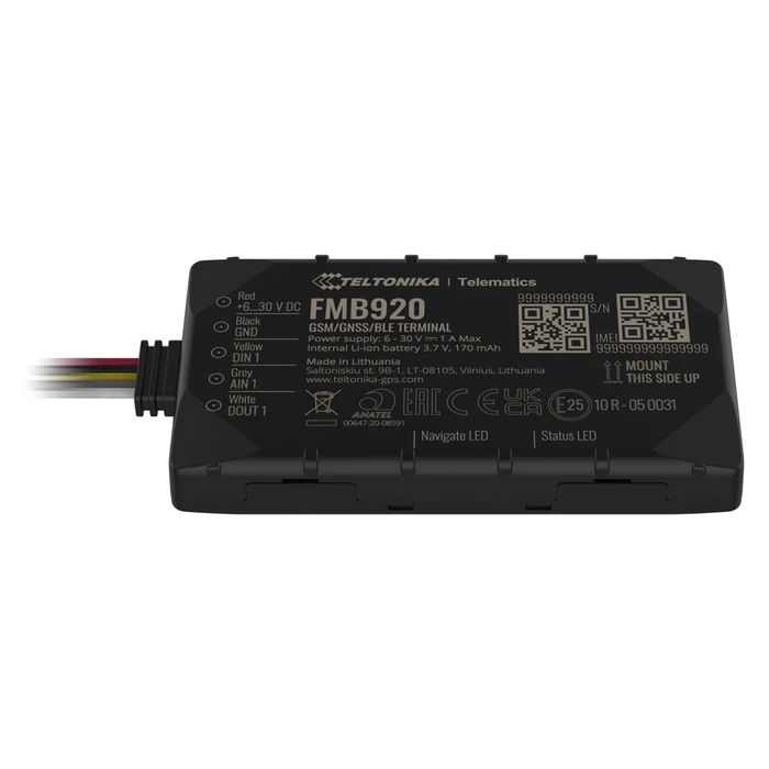 GPS Tracker Αυτοκινήτου Teltonika Fmb920, Gsm/Gprs/Gnss, Bluetooth