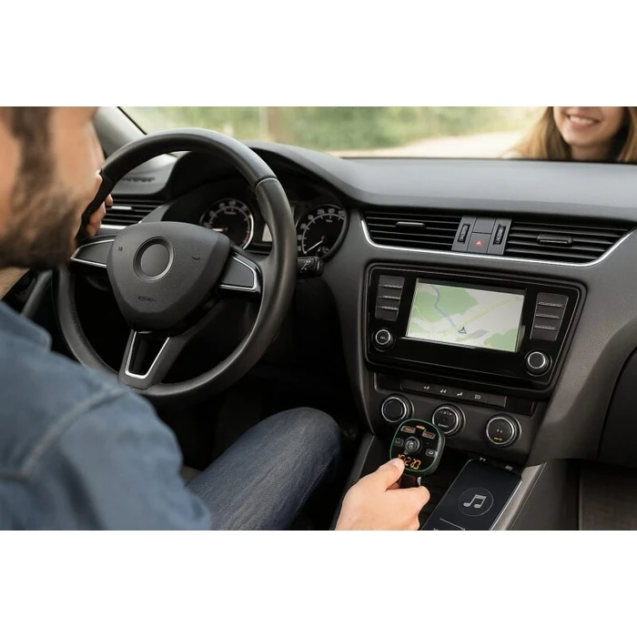 FM Transmitter Αυτοκινήτου Akai FMT-54T με Bluetooth V5.0, LED, QC3.0, Hands-Free