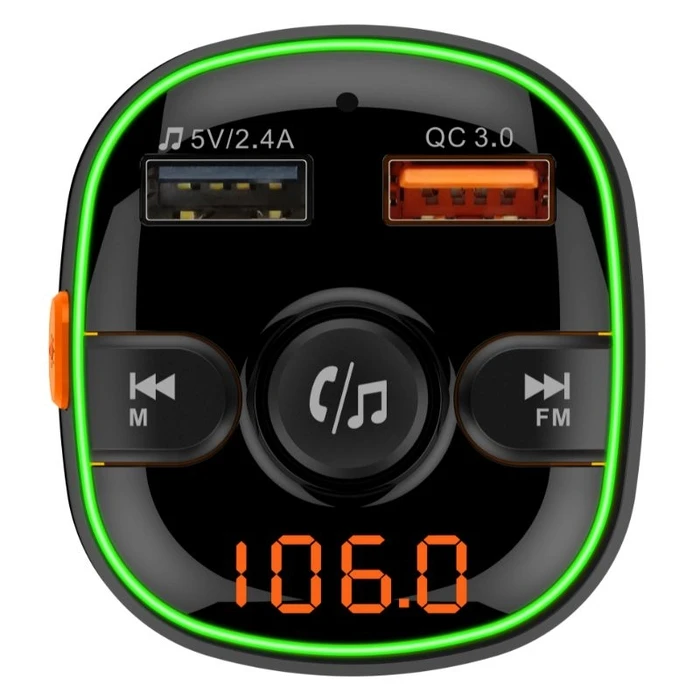 FM Transmitter Αυτοκινήτου Akai FMT-54T με Bluetooth V5.0, LED, QC3.0, Hands-Free
