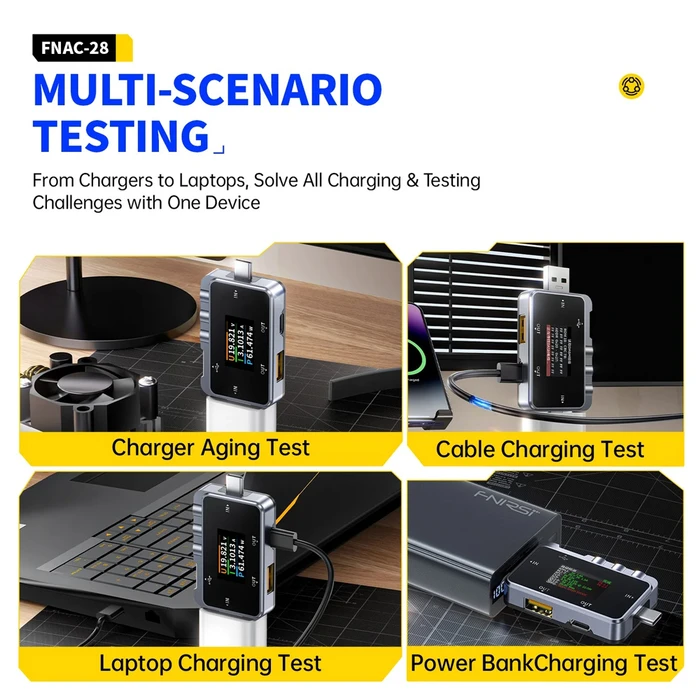 Usb Tester Fnirsi Φόρτισης Fnac-28, USB & USB-C