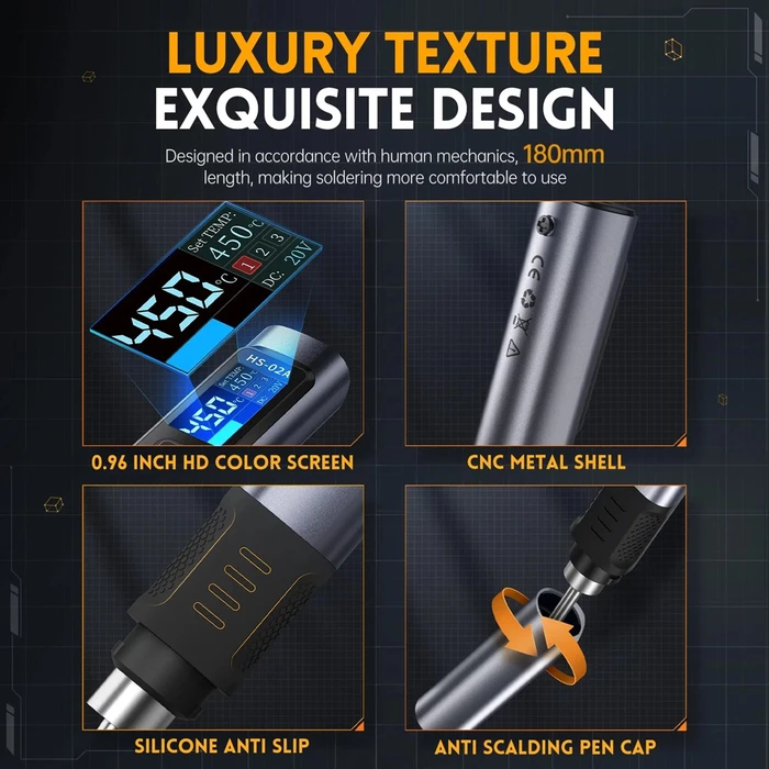 Κολλητήρι Fnirsi Hs-02B, 100W, 100~450 °C