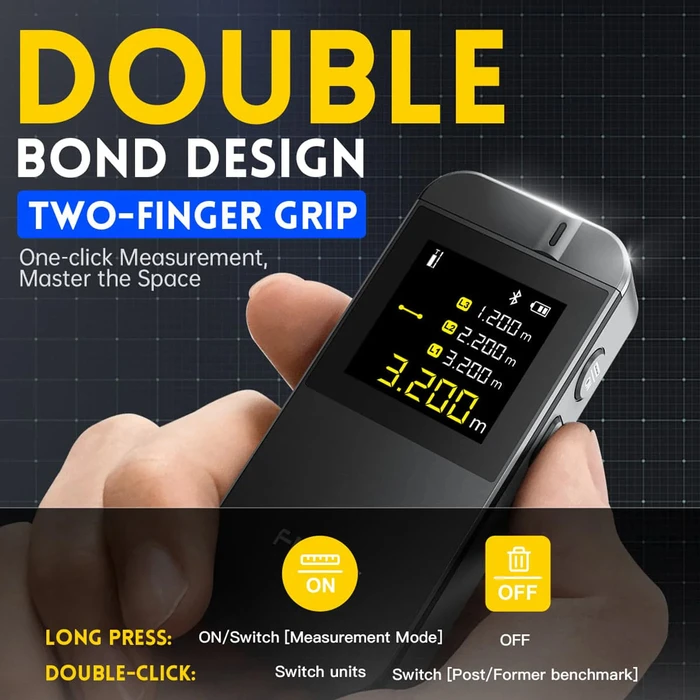 Μετρητής Απόστασης Laser Fnirsi IR40, επαναφορτιζόμενος, 40m