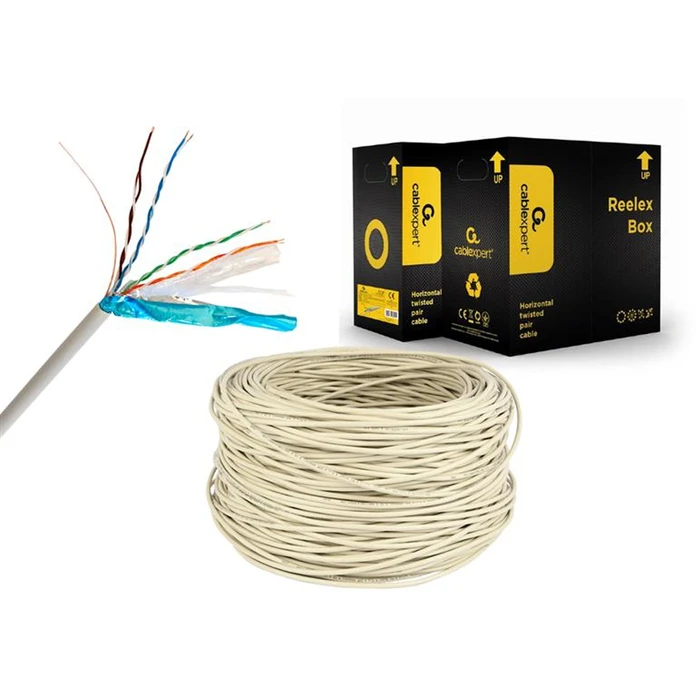 CABLEXPERT CAT6 FTP Καλώδιο Δικτύου 305m Γκρι (CCA, SOL, FPC-6004-SOL)