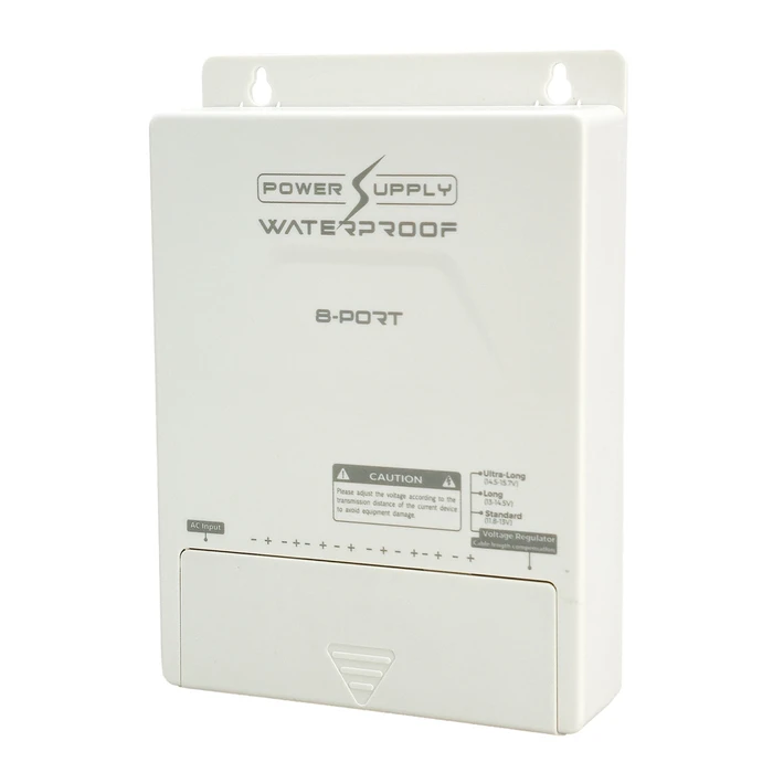 FOLKSAFE Τροφοδοτικό Συστημάτων CCTV 8 Εξόδων 12V 5A Αδιάβροχο IP65