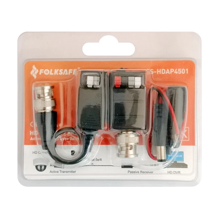 Αξεσουάρ CCTV Folksafe Video Balun Fs-Hdap4501 Active Transmitter/Passive Receiver