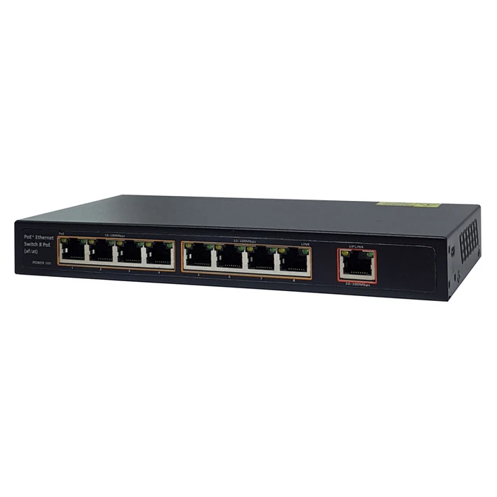 Network Switch Folksafe PoE Ethernet FS-S1008Ep-E, 8 Ports 10/100Mbps