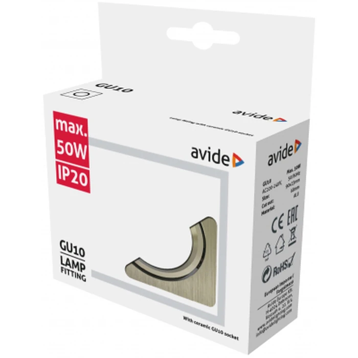 Χωνευτό Σποτ Avide GU10 Πλαίσιο Τετράγωνο Αλουμίνιο