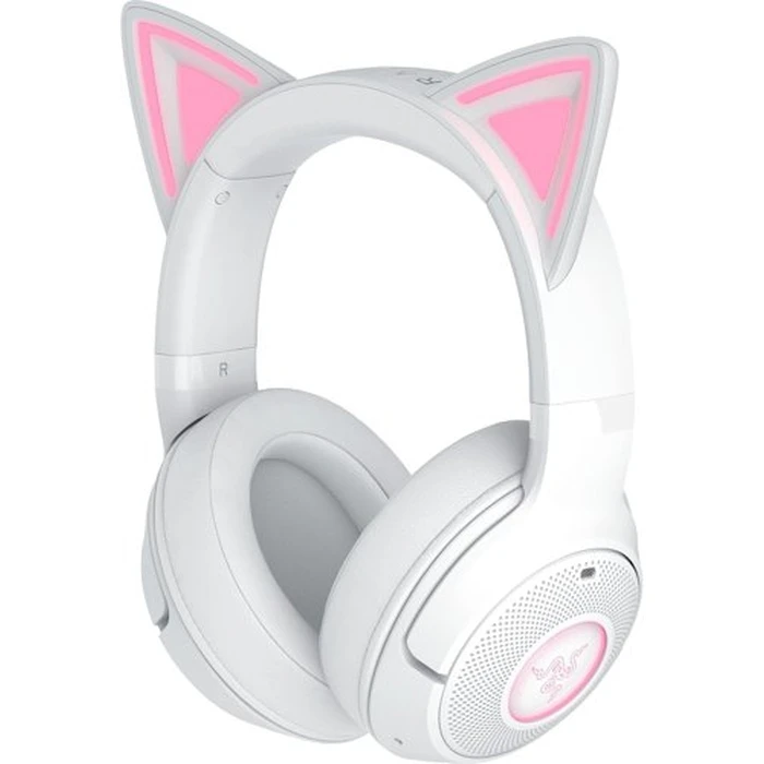 Gaming Headset Razer Kraken KITTY V2 BT - White - RGB - 7.1 - Kitty Ears - Bluetooth 5.2