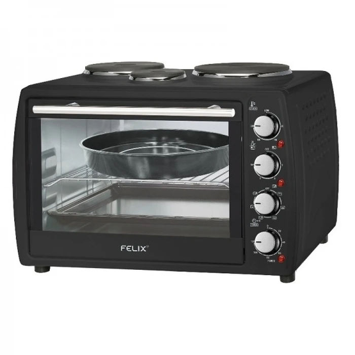Φουρνάκι Felix 45λίτρων με 3 εστίες FXO-4504 BK