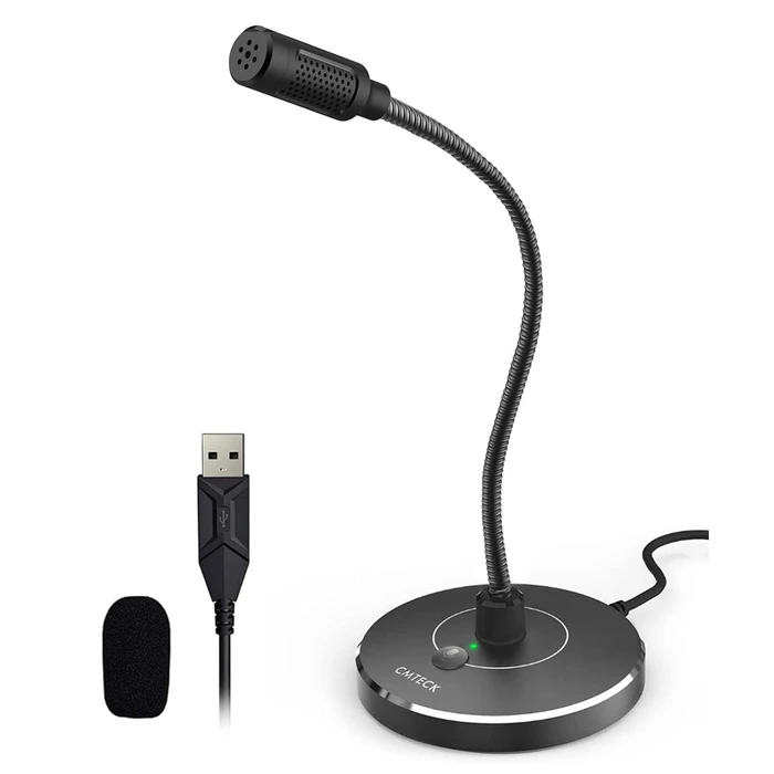 Μικρόφωνο Cmteck Επιτραπέζιο G009 με Βραχίονα, Omnidirectional, Usb, Μαύρο
