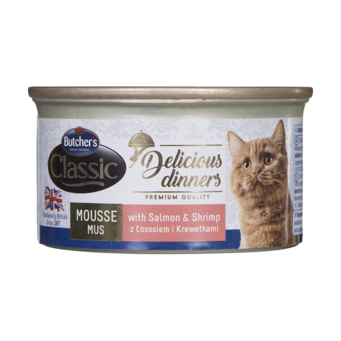 Υγρή Τροφή Γάτας BUTCHER'S Classic Delicious Dinners Salmon with prawns