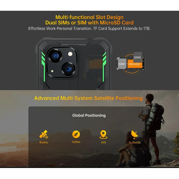 Smartphone Oukitel G2, 6", 4/64GB, 6300mAh, IP68/IP69K, Μαύρο