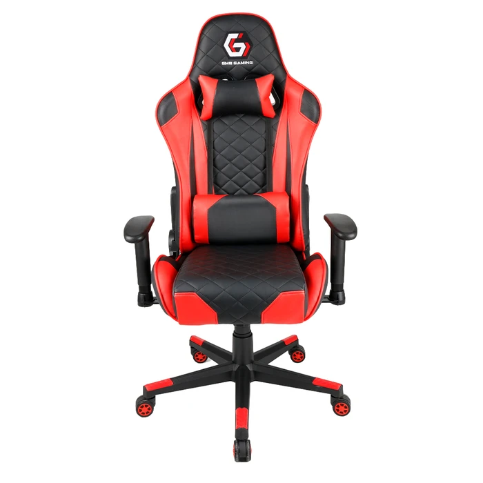 Gaming Chair Gembird PVC Leather with Pillows Black Red