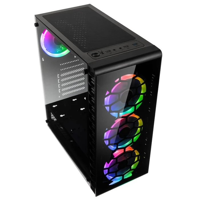 Κουτί Η/Υ Kolink Observatory Lite RGB Midi - Tempered Glass - Black