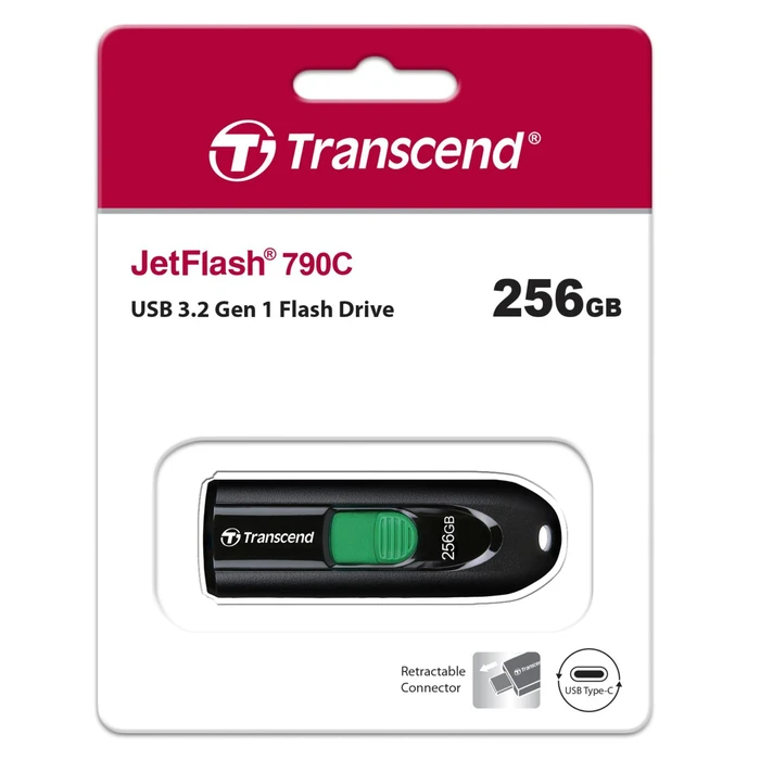 USB Flash 256GB Transcend JetFlash 790 3.2 Type-C