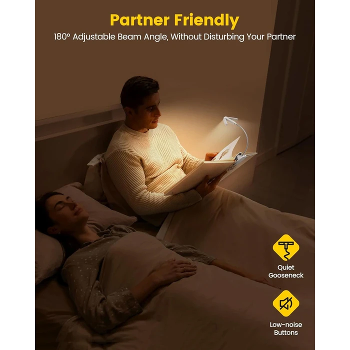 Φακός Διαβάσματος Glocusent LED GLCSNTA2303, επαναφορτιζόμενος, έως 50lm, λευκός