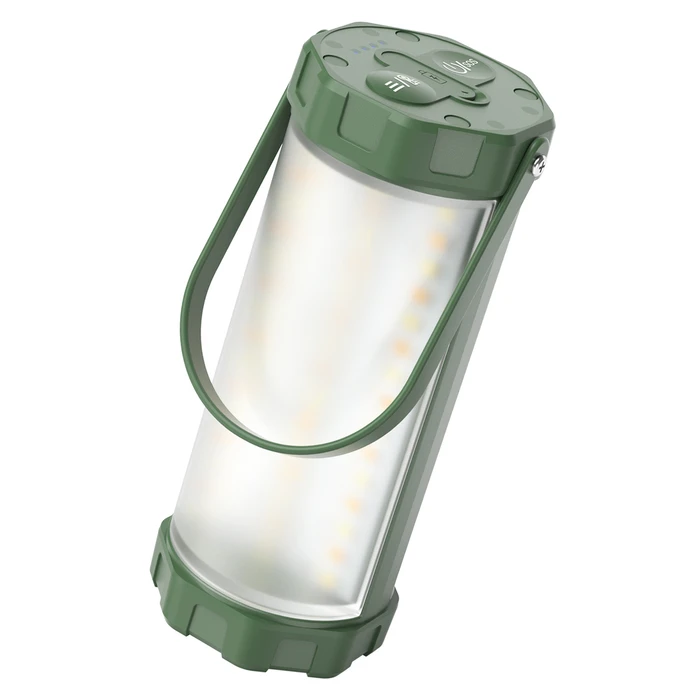 Φανάρι Glocusent LED GLCSNTCL001G, επαναφορτιζόμενο, έως 1200lm, IP68, πράσινο