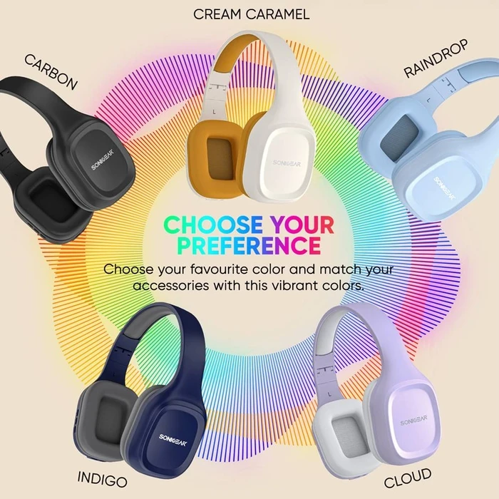 Headphones Sonic Gear Bt5.4 Over-Ear Airphone 5 Cloud