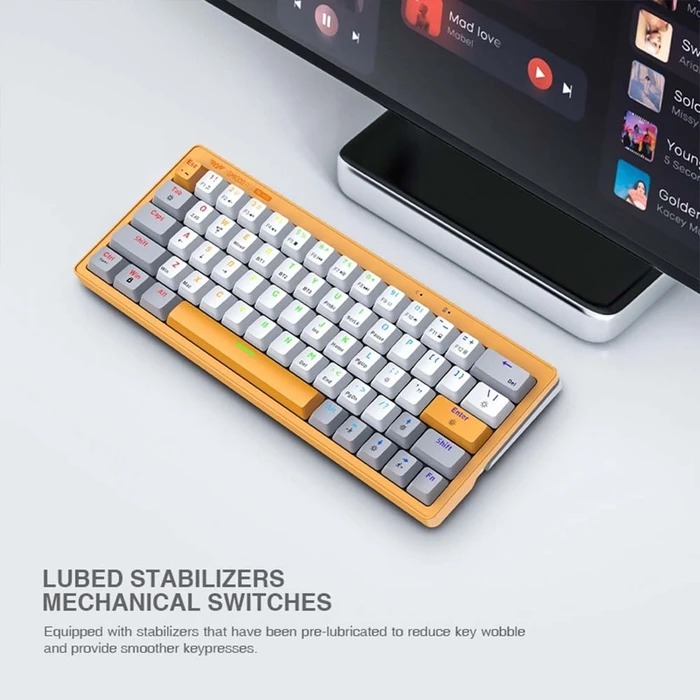 Gaming Πληκτρολόγιο Armaggeddon Trimode Mech Rgb Linear 63keys Gmk-100 Summer