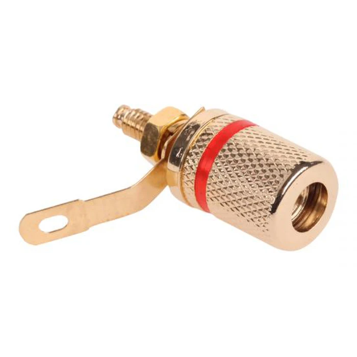 Βύσμα Ήχου μπανάνα GNI0206B, θηλυκό, επιχρυσωμένο, κόκκινο