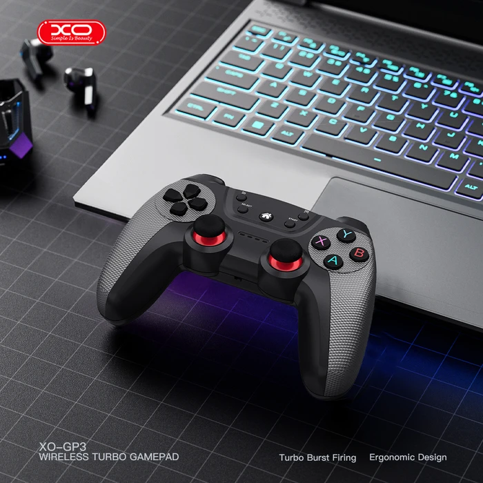 XO GP3 2.4G Wireless Gamepad Turbo - Silver