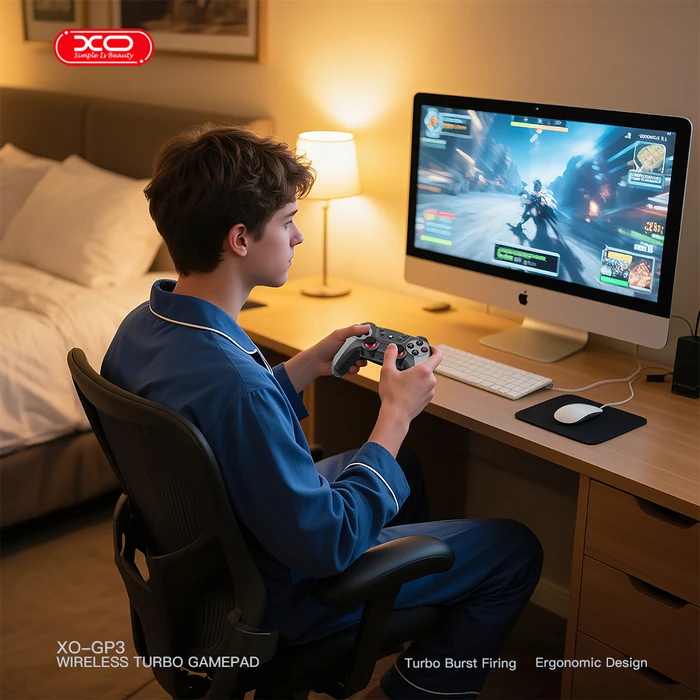 XO GP3 2.4G Wireless Gamepad Turbo - Silver