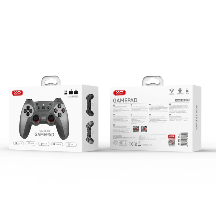 XO GP3 2.4G Wireless Gamepad Turbo - Silver