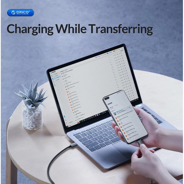 Καλώδιο USB Orico USB-C Gqa60, 60W, 480Mbps, 1M, Μαύρο