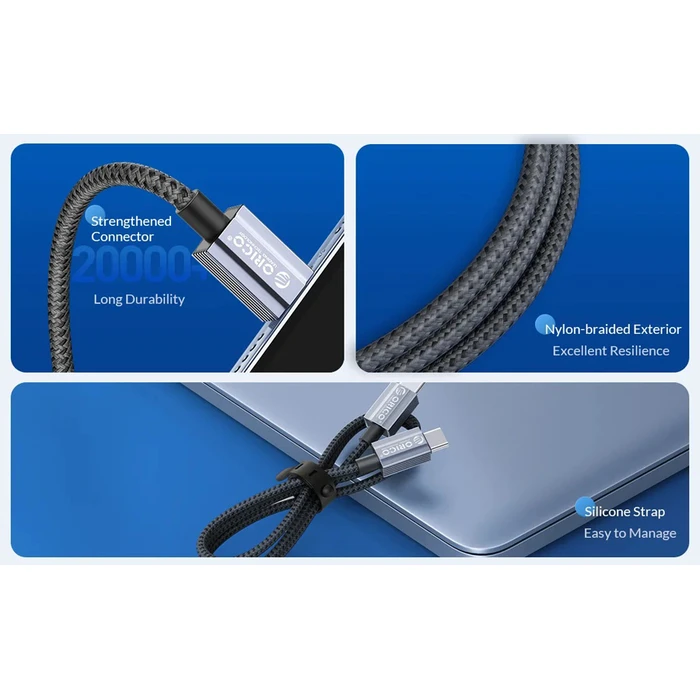 Καλώδιο USB Orico USB-C Gqa60, 60W, 480Mbps, 1M, Μαύρο