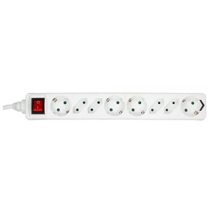 Microconnect Πολύπριζο 8 Θέσεων με Διακόπτη και Καλώδιο 3m GRU0083W