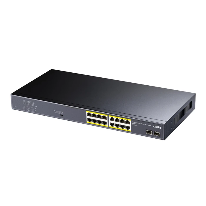 Network Switch Cudy PoE+ GS1020PS2, 16-port PoE+, 2x SFP, 200W, V2.0