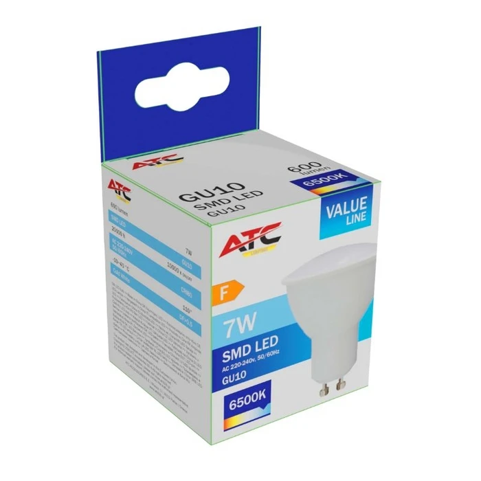 Atc LED Spot Lamp GU10 230V 7W 600LM 110 6500K