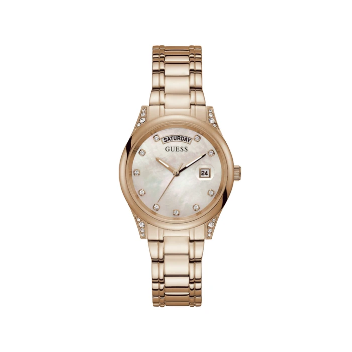 Γυναικείο Ρολόι Guess Gw0047L2 (36mm) Μεταλλικό Μπρασελέ Ροζ
