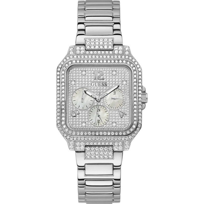 Γυναικείο Ρολόι Guess Gw0472L1 (35mm) Μεταλλικό Μπρασελέ Ασημί