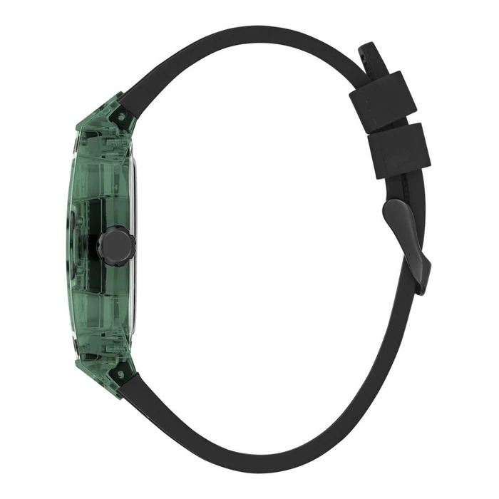 Ανδρικό Ρολόι Guess Gw0499G7 (42mm) Καουτσούκ Λουράκι Μαύρο