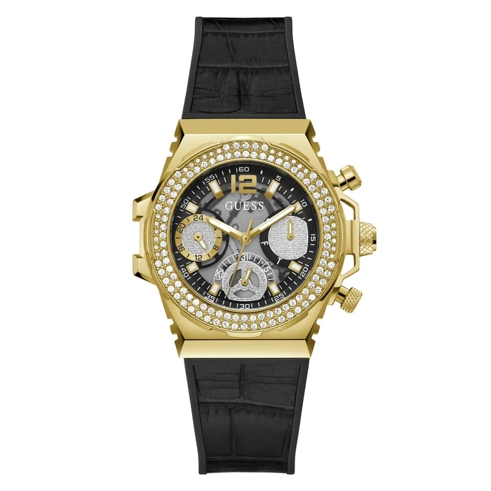Γυναικείο Ρολόι Guess Gw0553L4 (36mm) Καουτσούκ Λουράκι Μαύρο