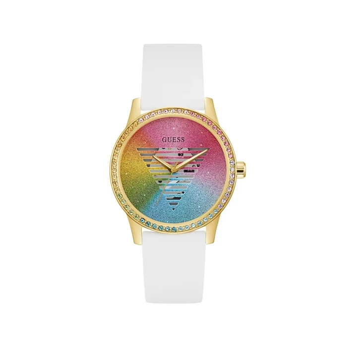 Ανδρικό Ρολόι Guess Gw0589L1 (40mm) Καουτσούκ Λουράκι Λευκό