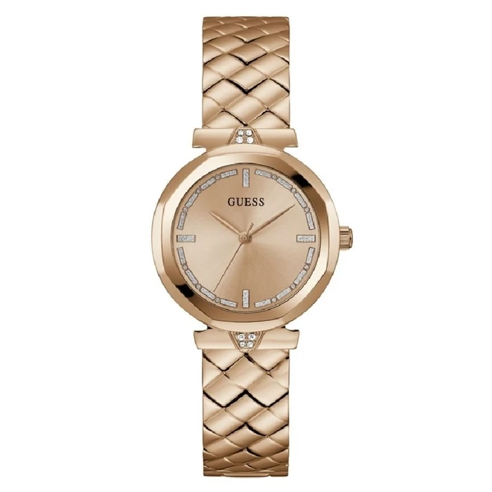 Γυναικείο Ρολόι Guess Gw0613L3 (34mm) Μεταλλικό Μπρασελέ Ροζ