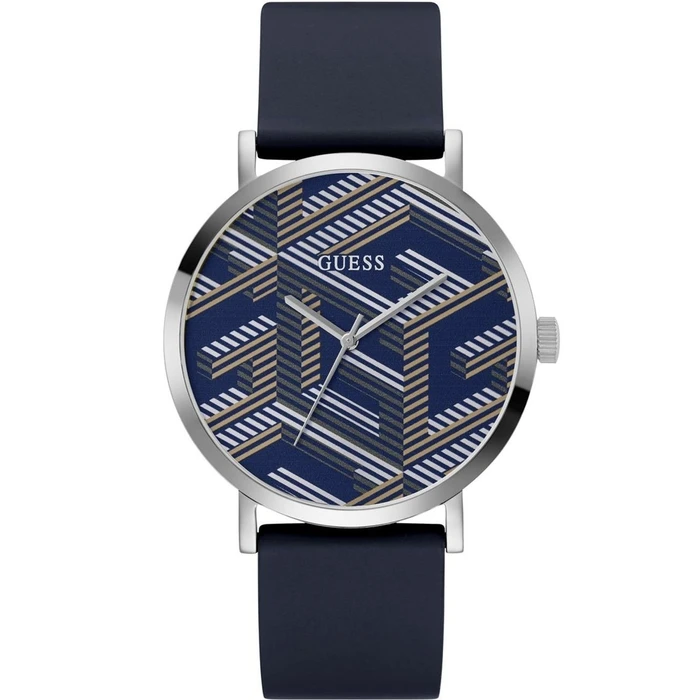 Ανδρικό Ρολόι Guess Gw0625G1 (44mm) Καουτσούκ Λουράκι Μπλε